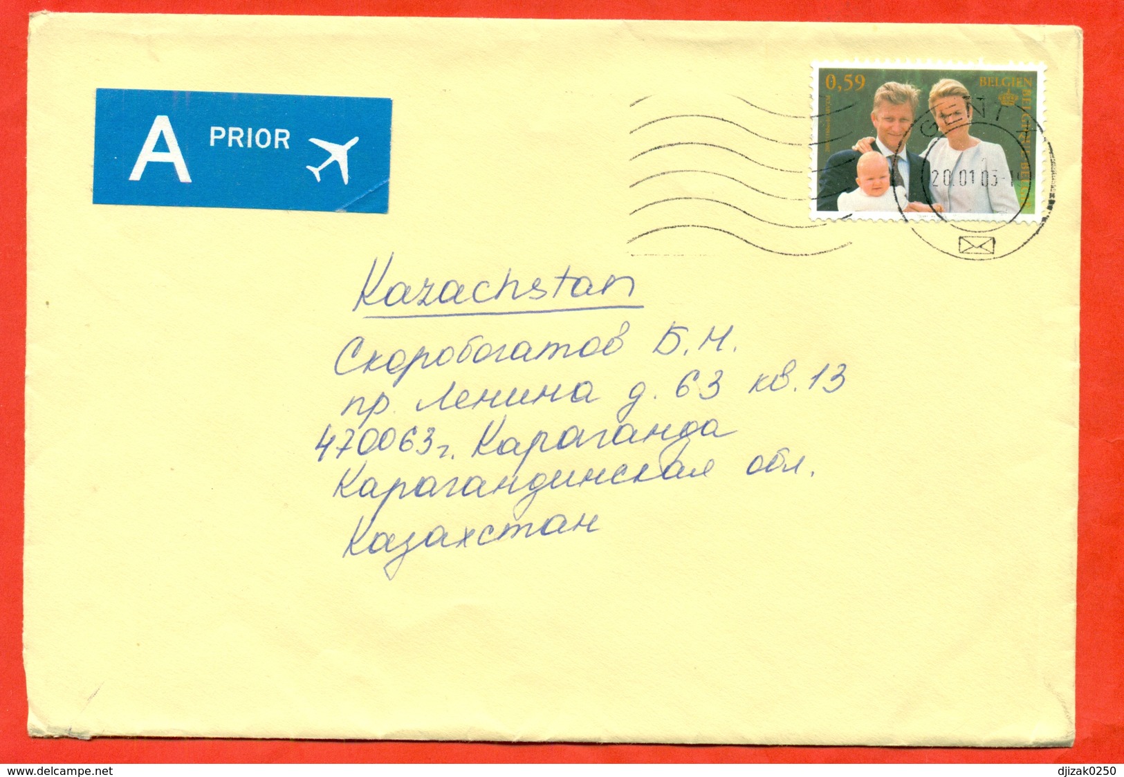 Belgium 2003.The Envelope  Past Mail. - Brieven En Documenten