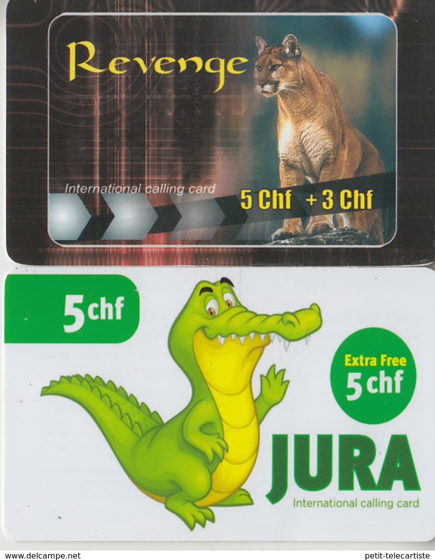 SWITZERLAND - PHONE CARD - TAXCARD ***   PRÉPAID  PANTHÈRE & CROCO  *** - Jungle