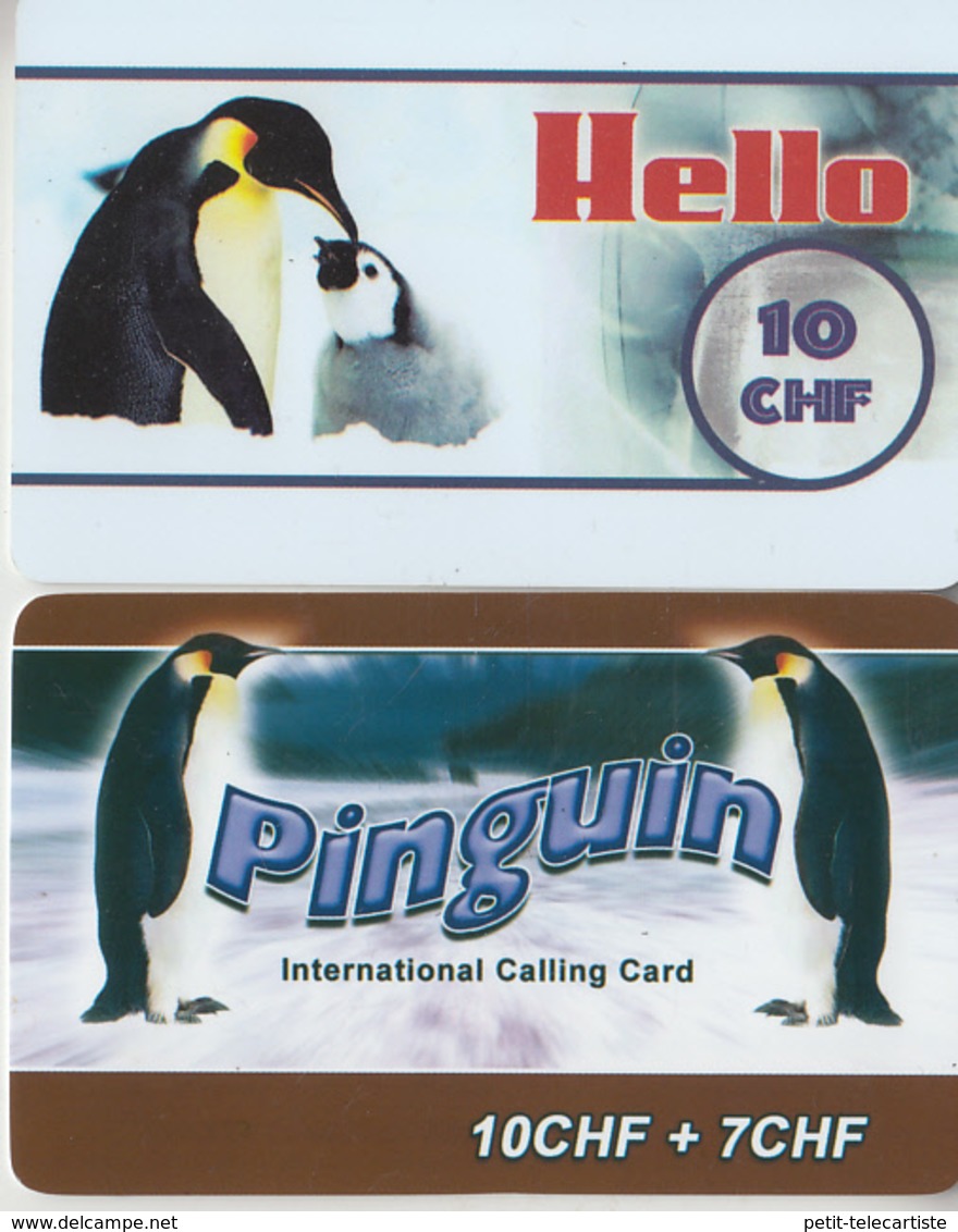 SWITZERLAND - PHONE CARD - TAXCARD ***   PRÉPAID  2 X  MANCHOTS  *** - Pingouins & Manchots