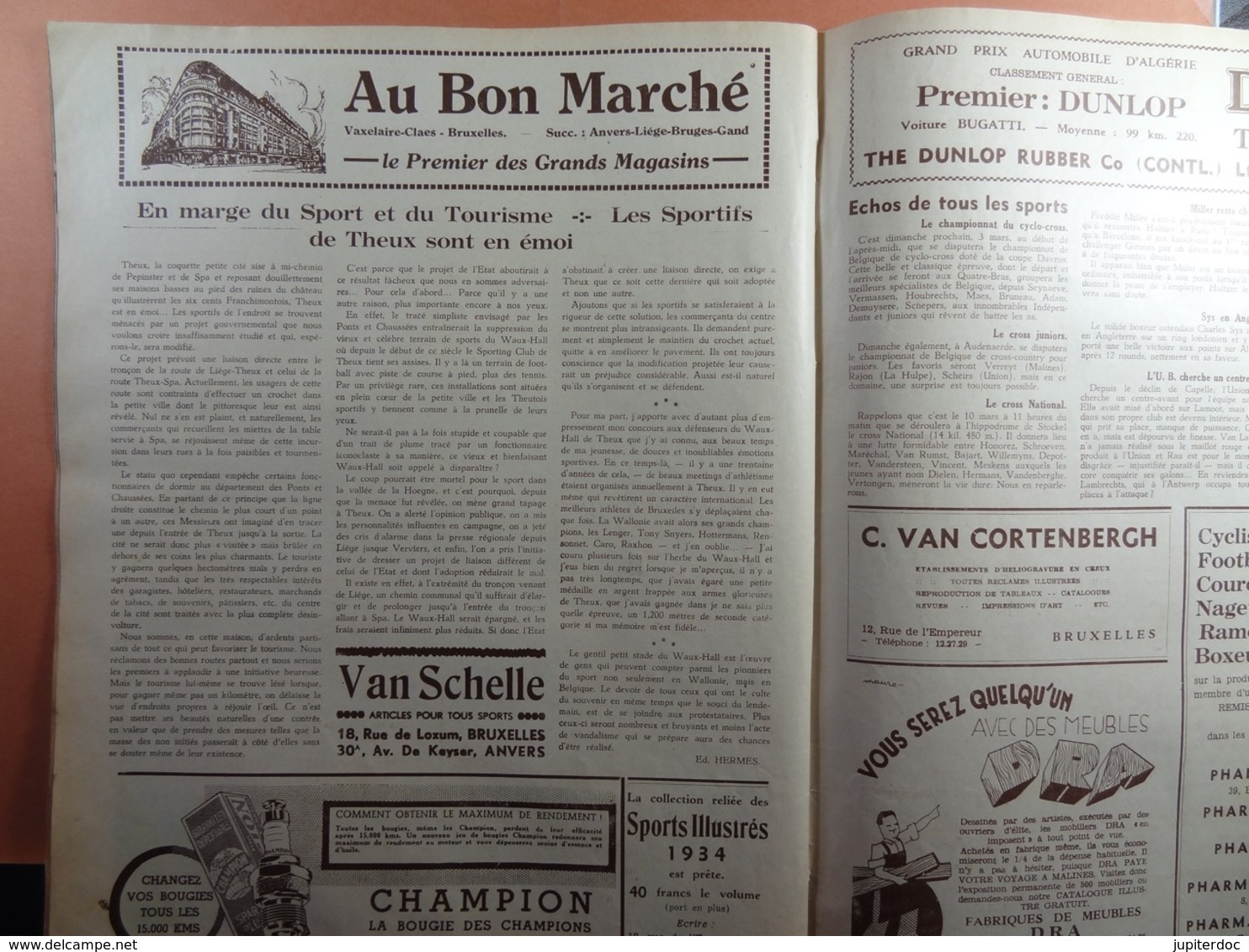 Les Sports Illustrés 1935 N°723 Pynenburg Guimbretière Wals Coupe du Roi Football Buysse Loncke Tirlemont Honorez