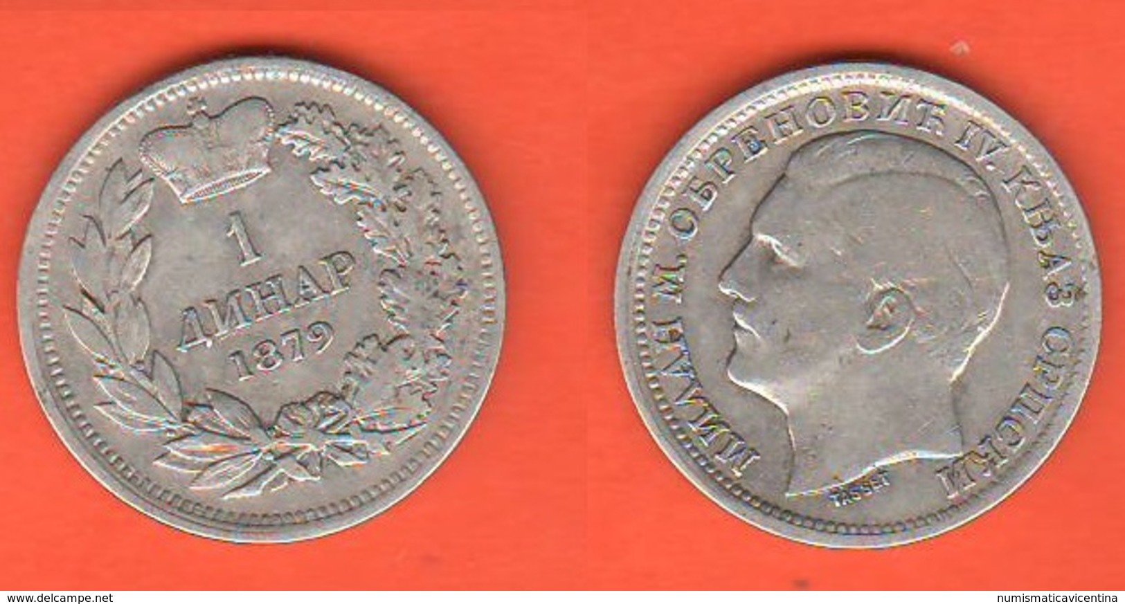 Serbia 1 Dinar 1879 Dinaro - Serbia