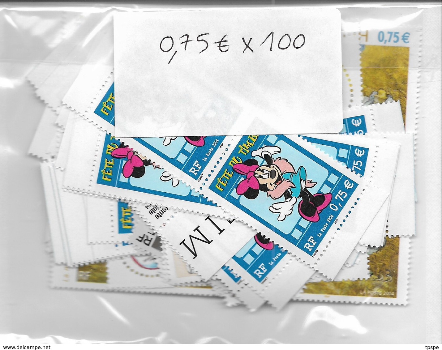 Lot De 100 Timbres Neufs à 0,75 Euro, Valeur Faciale Totale 75 Euros, Voir Photo - Colecciones Completas