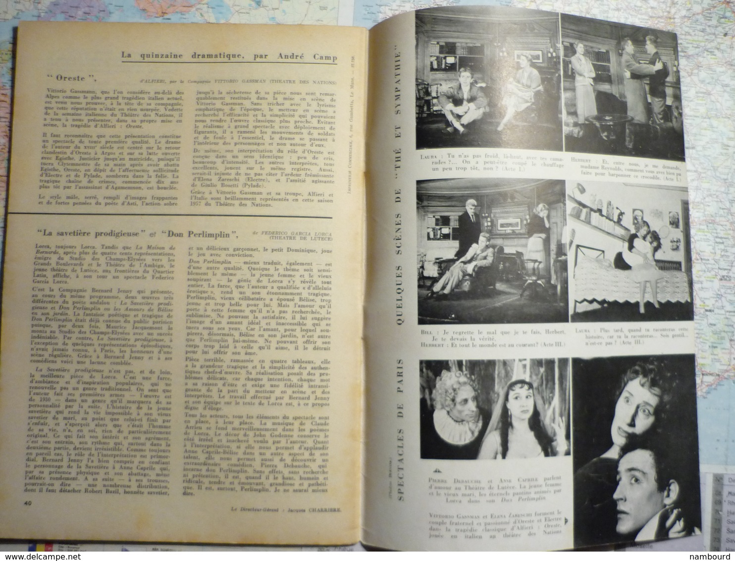 L'Avant-Scène Femina-Théâtre lot de 29 numéros consécutifs N°142 à 170 Années 1956-1958