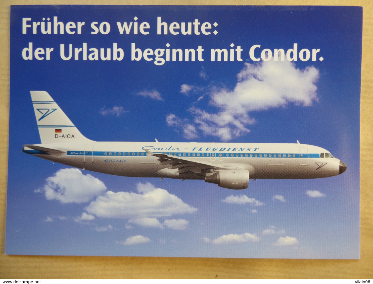 CONDOR  AIRBUS  A 320   AIRLINE ISSUE / CARTE COMPAGNIE - 1946-....: Modern Tijdperk