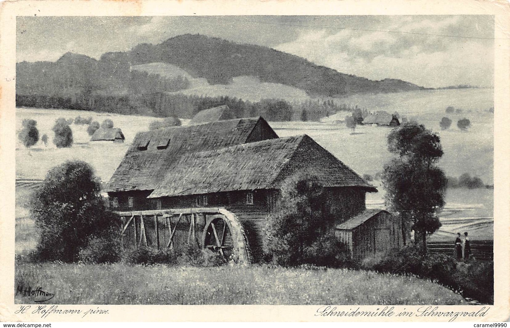 Watermolen Mill Watermill H Hoffmann Pino Schneidemühle In Schwarzwald Germany Zwarte Woud  Postzegel Adelaar    M 1718 - Moulins à Eau