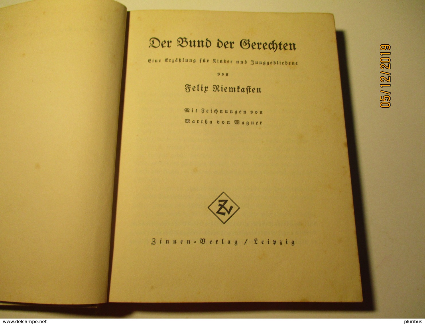 1935 DER BUND DER GERECHTEN RIEMKASTEN  , RIEMKASTEN , OLD BOOK , 0 - Alte Bücher