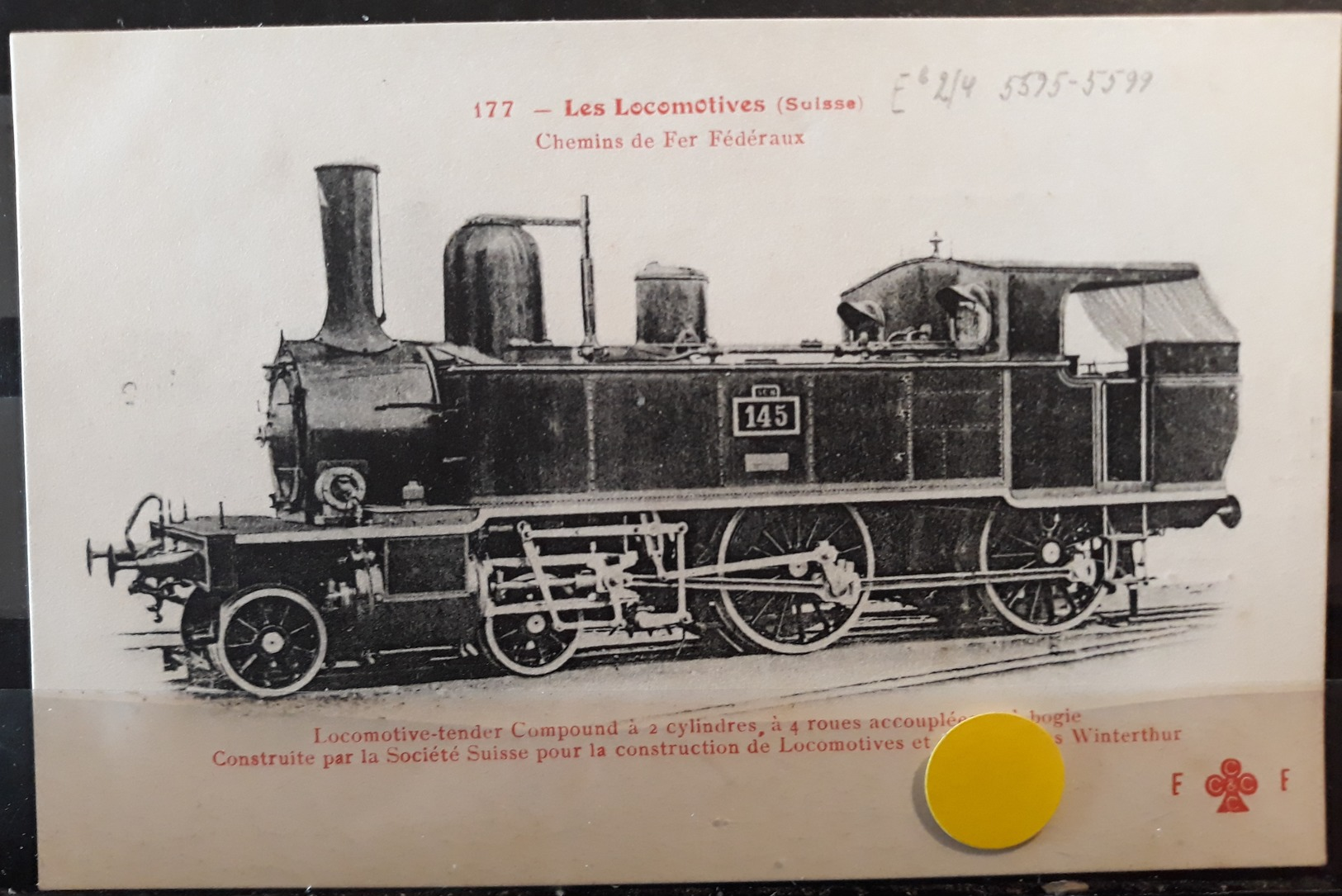 N°87) LES LOCOMOTIVES -(SUISSE) N° 177 - Trains
