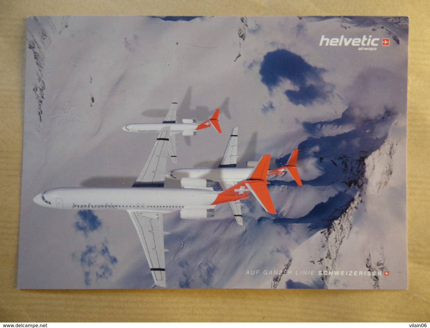 HELVETIC   FOKKER 100     AIRLINE ISSUE / CARTE COMPAGNIE - 1946-....: Moderne