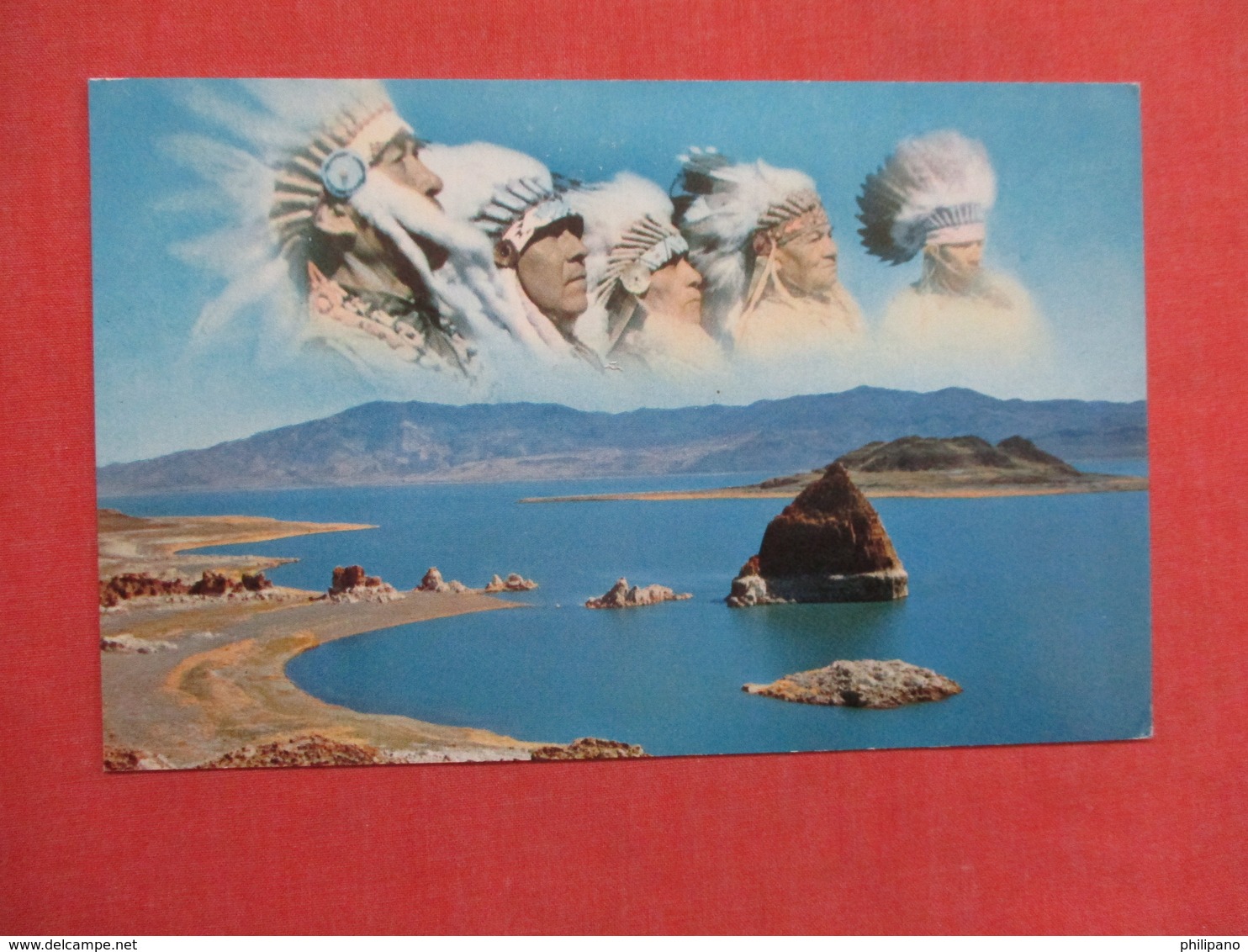 Indian Chiefs Pyramid Lake Nevada   Ref 3754 - Native Americans