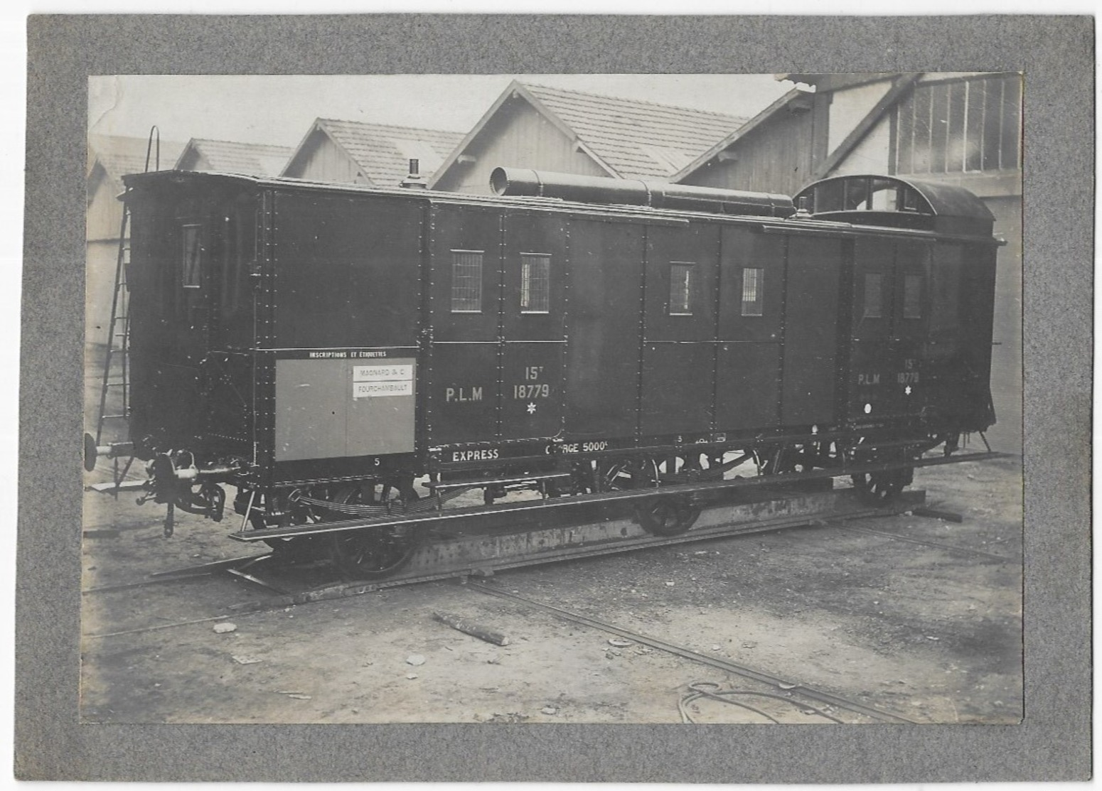 Fourchambault (Nièvre) Wagon Atelier Magnard & Cie PLM Express N° 18779 15T Photo Simon Paris - Trains