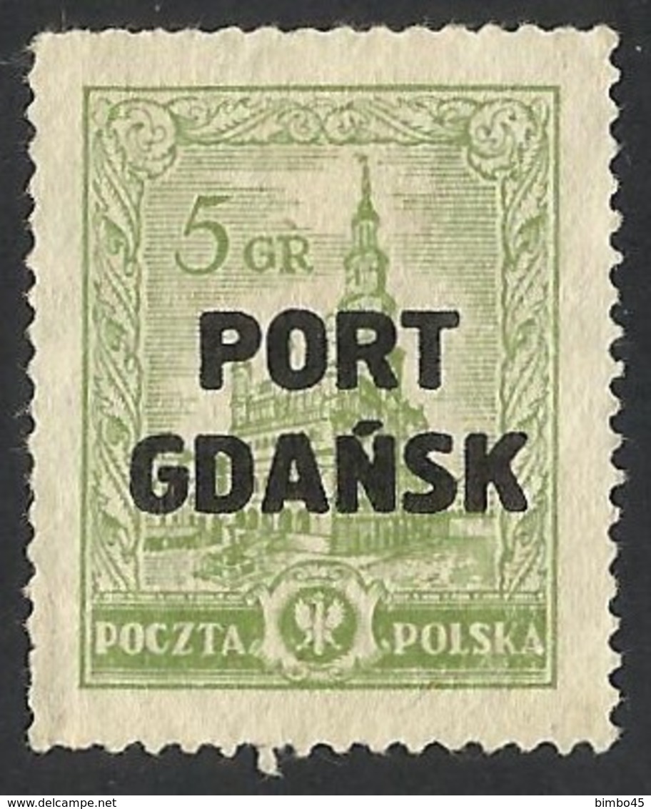 POLAND --OVERPRINT--Port Gdansk / Danzig--1926 N.G. - Ocupaciones
