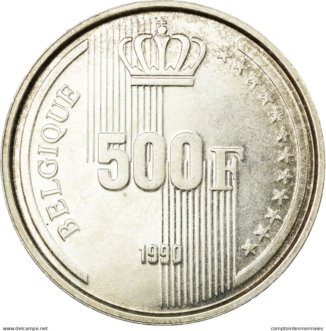 Monnaie, Belgique, 500 Francs, 500 Frank, 1990, Bruxelles, Coins Désaxés, SUP - 500 Frank