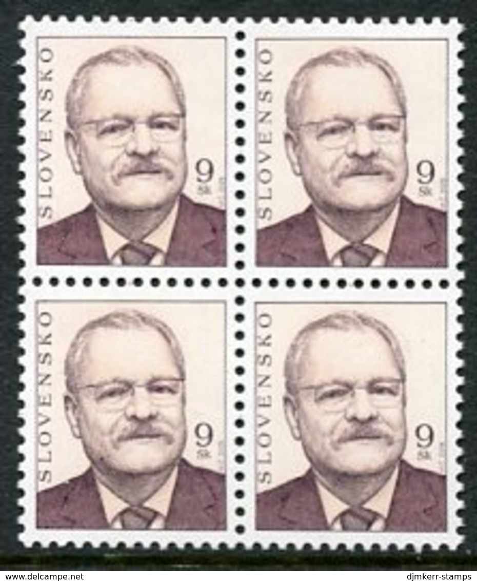 SLOVAKIA 2005 Definitive: President 9 Sk Block Of 4 MNH / **.  Michel 518 - Nuevos