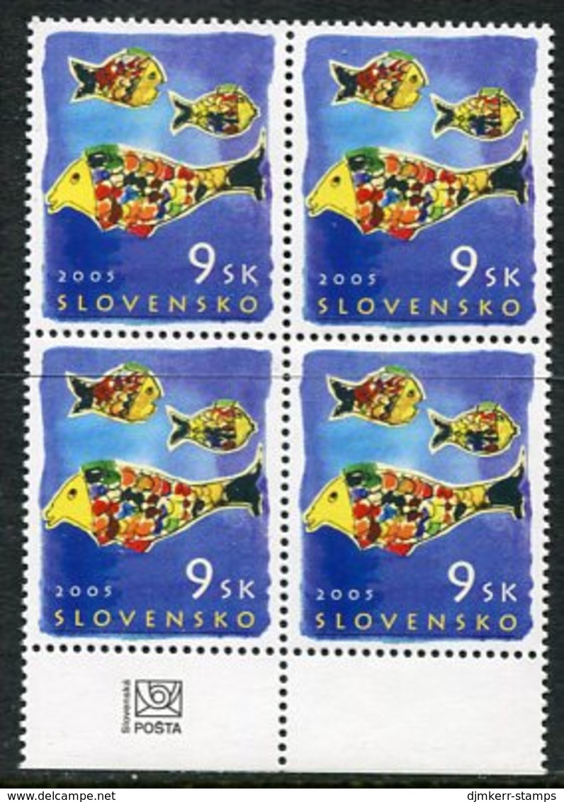 SLOVAKIA 2005 Children's Day Block Of 4 MNH / **.  Michel 515 - Unused Stamps