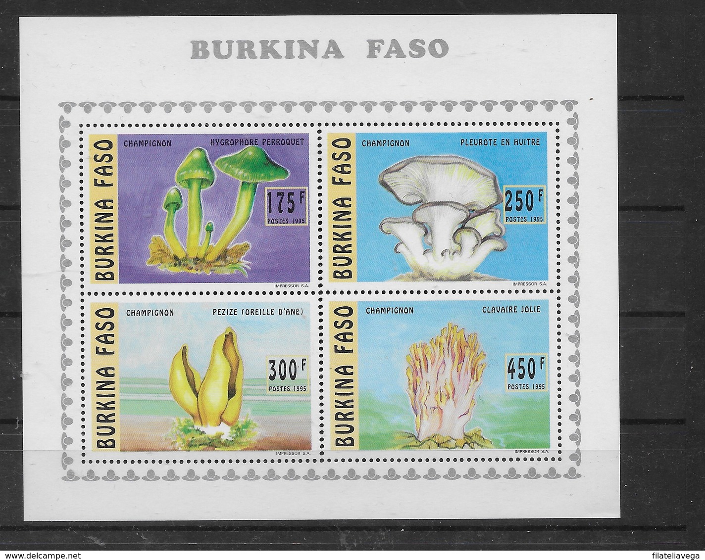 Serie De Burkina Faso Nº Yvert 983/86 ** SETAS (MUSHROOMS) - Burkina Faso (1984-...)