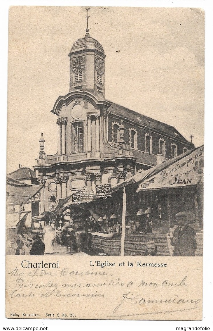 CPA PK  CHARLEROI  L'EGLISE ET LA KERMESSE  CARTE ANIMEE - Autres & Non Classés