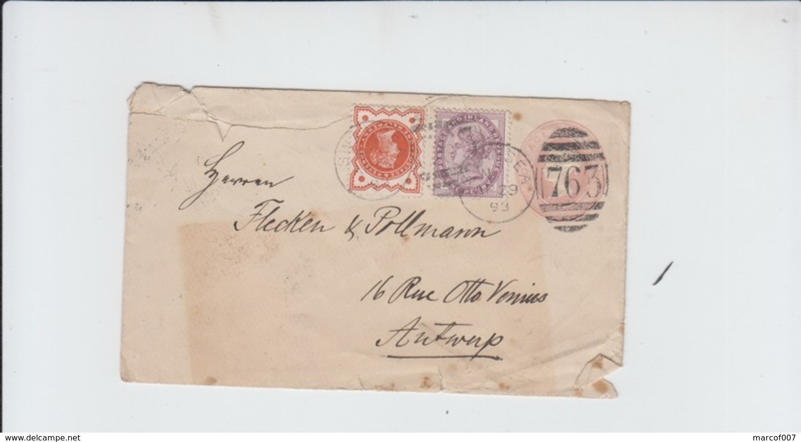 Entier Postal Stationery - Grande-Bretagne / Great Britain - Enveloppe - 1893 - Luftpost & Aerogramme