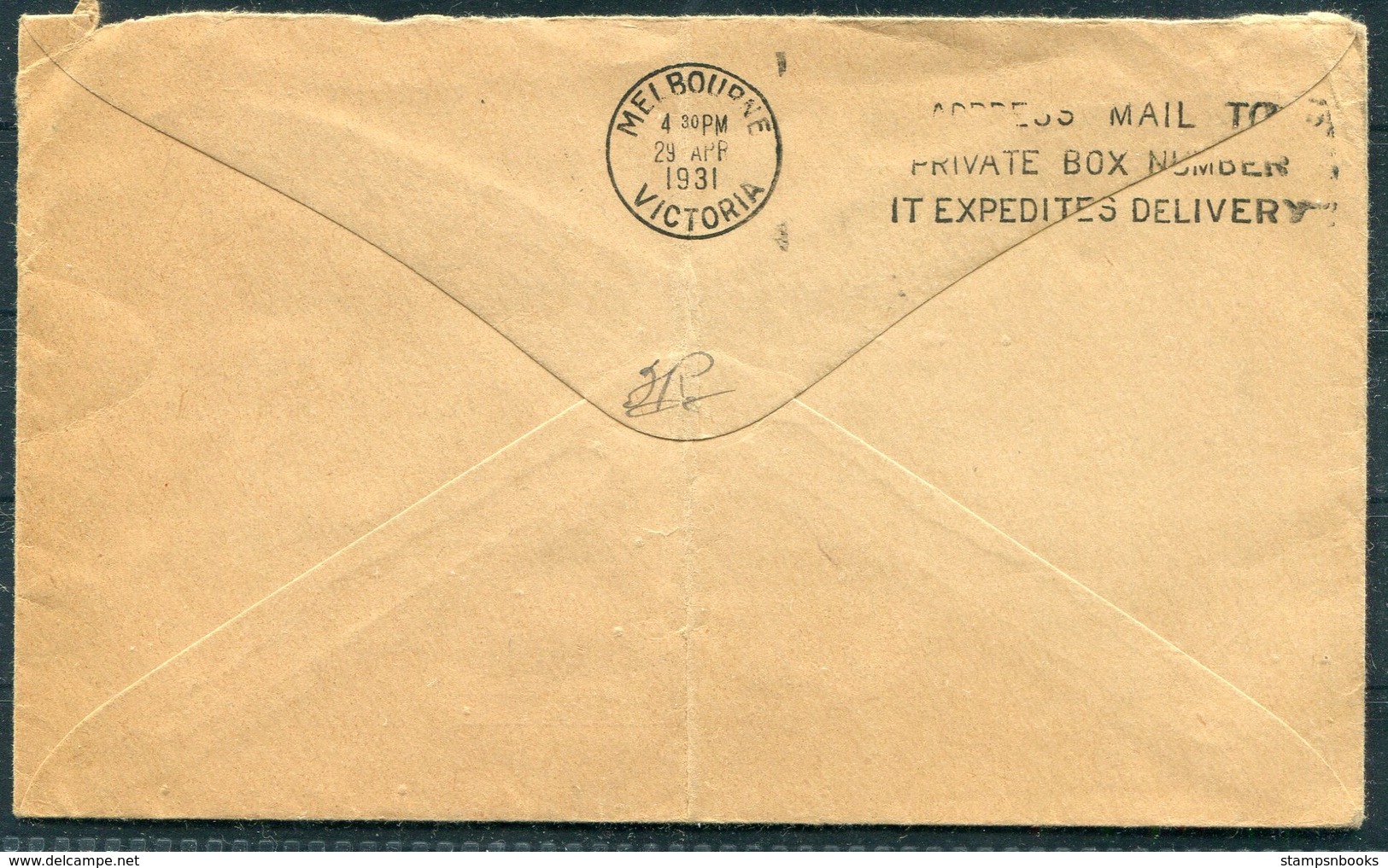 1931 GB Airmail Cover London - Melbourne Australia. Kingsford Smith Flight - Covers & Documents