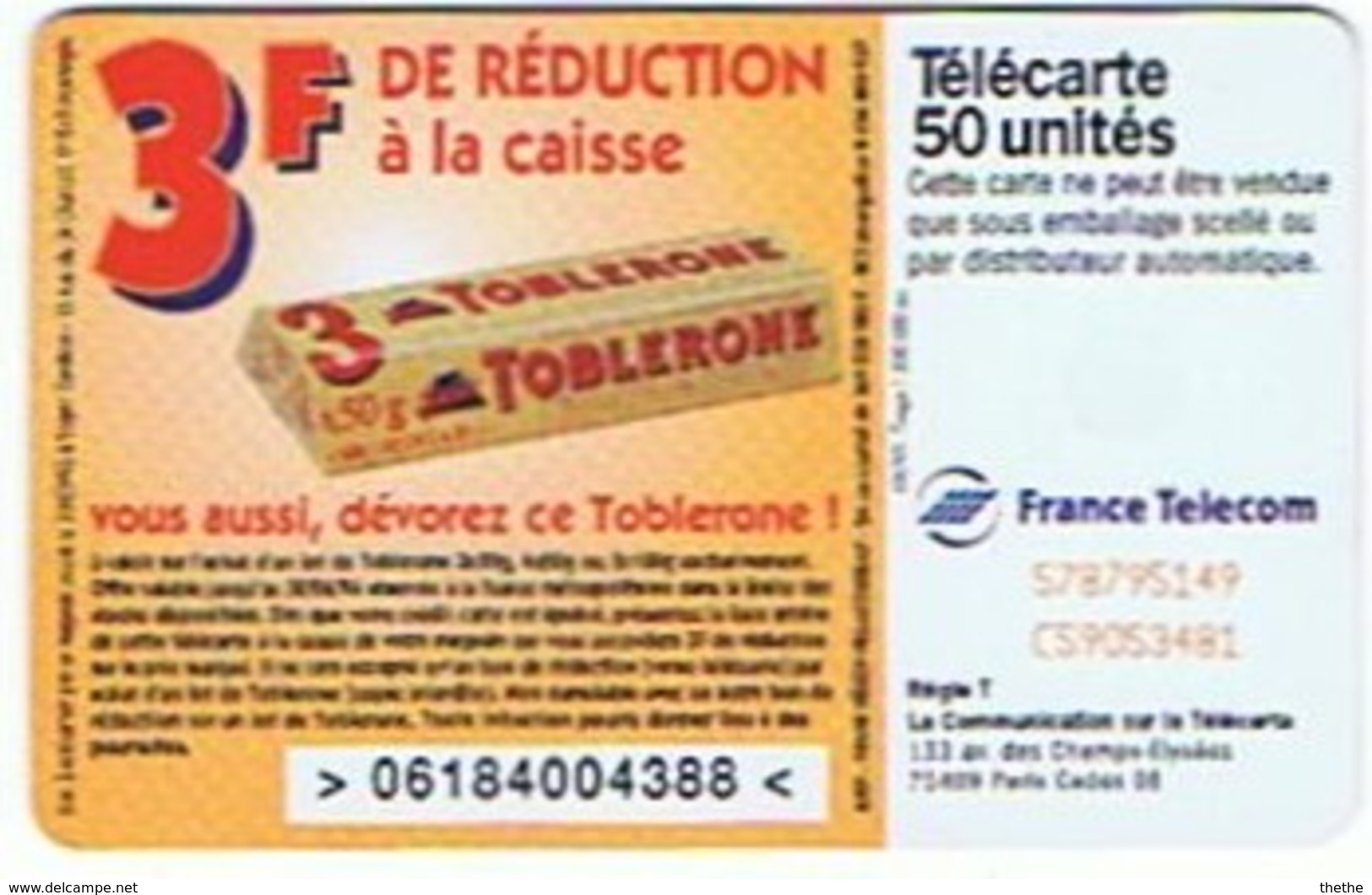 TOBLERONE (Chocolat) - Alimentation