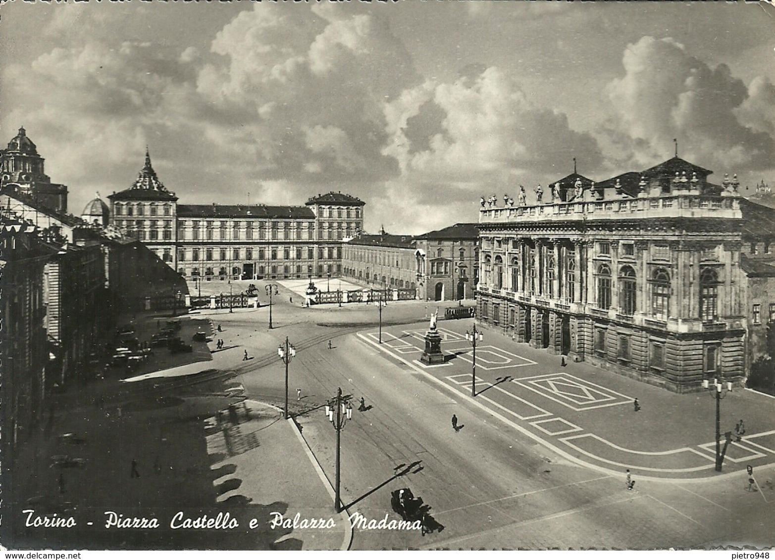 Torino (Piemonte) Piazza Castello E Palazzo Madama, Castle Square And Madama Palace, Place Chateau Et Palais Madama - Palazzo Madama