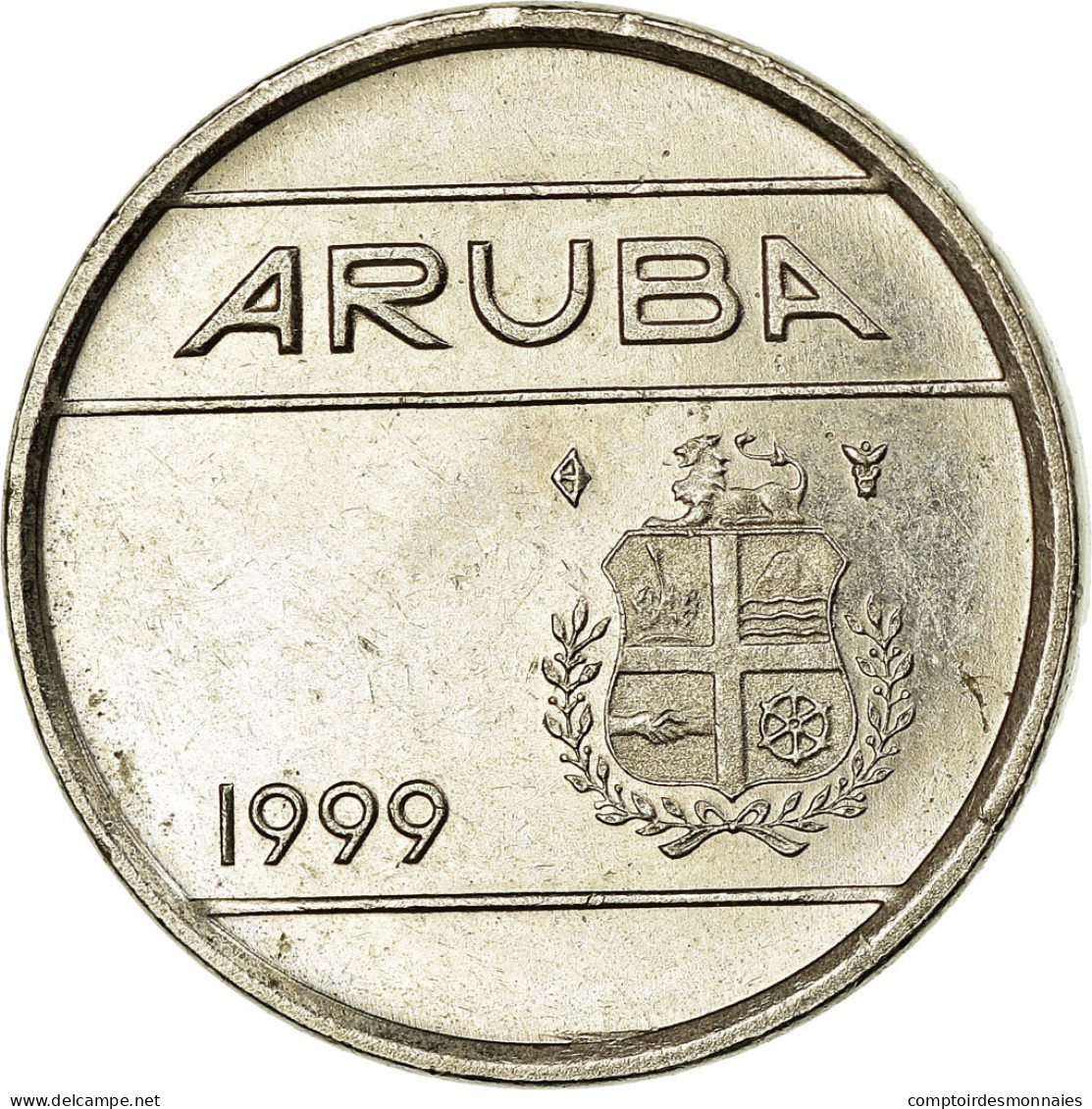 Monnaie, Aruba, Beatrix, 5 Cents, 1999, Utrecht, TTB, Nickel Bonded Steel, KM:1 - Antilles Neérlandaises