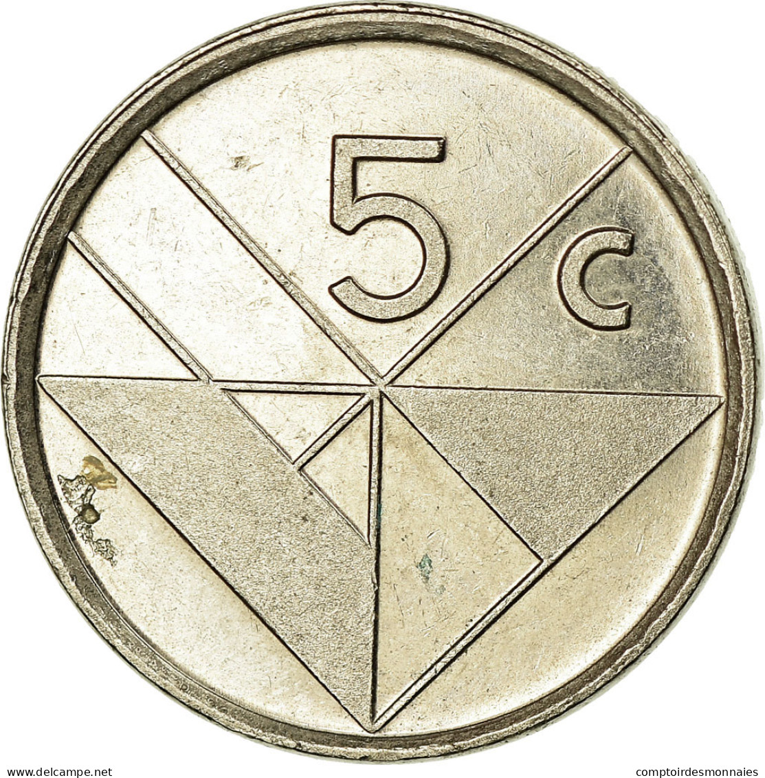 Monnaie, Aruba, Beatrix, 5 Cents, 1999, Utrecht, TTB, Nickel Bonded Steel, KM:1 - Antilles Neérlandaises