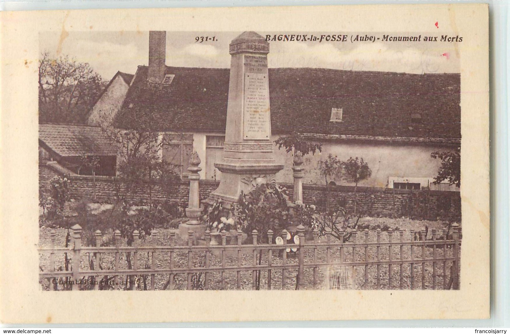 36208 - BAGNEUX LA FOSSE - MONUMENT AUX MORTS - Sonstige & Ohne Zuordnung