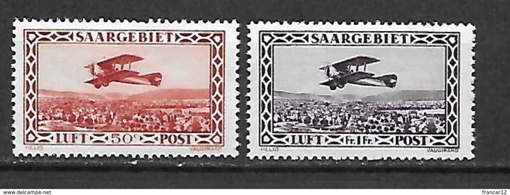 SARRE - Poste Aérienne 1928 - YT AE 1 Et 2 ** (MNH) - Cote YT : 31 Euros - Neufs