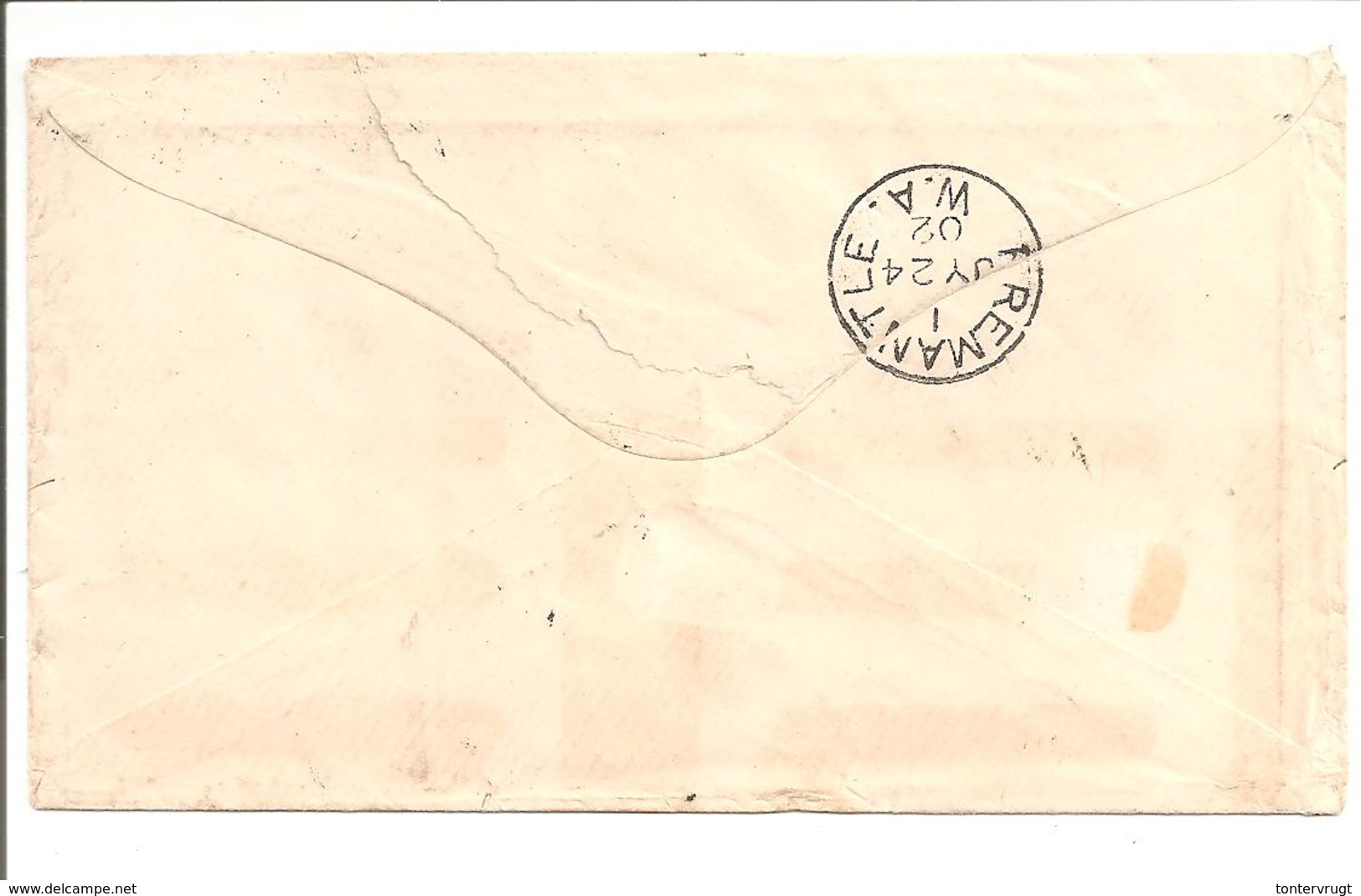 Postage Due 3ct Green On Cover London GB To Fremantle 1902 - Impuestos