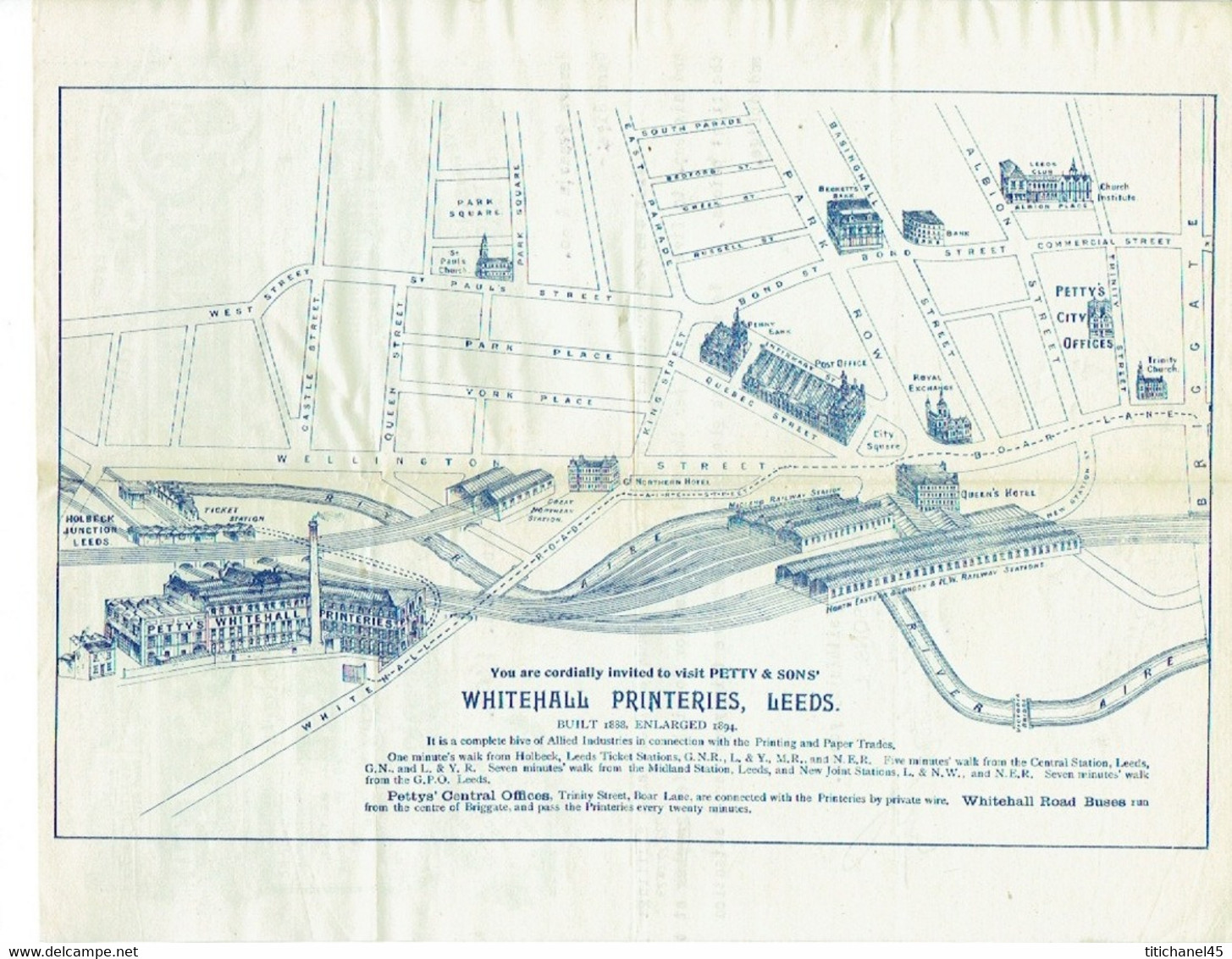 Letter 1895 LEEDS - PETTY & SONS Ltd - Advertising Experts And Lithographers For Every Trade - Manufacturing Station - Royaume-Uni