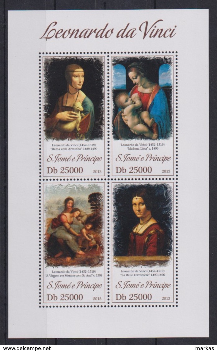 K948. Sao Tome And Principe - MNH - 2013 - Art - Paintings - Da Vinci - Andere & Zonder Classificatie