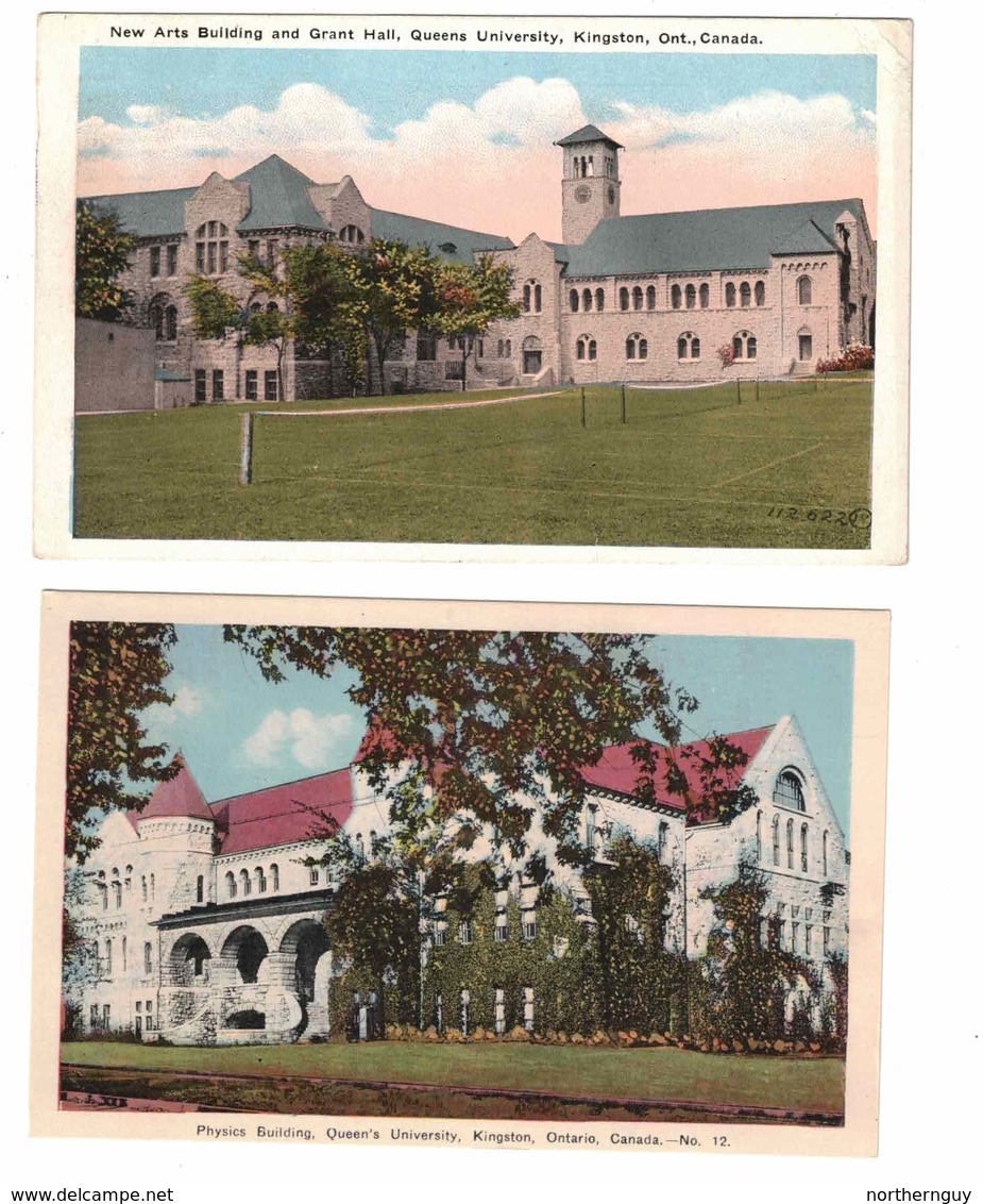 2 KINGSTON, Ontario, Canada, Buildings At Queen's University, 1921 WB Postcards, Frontenac County - Kingston