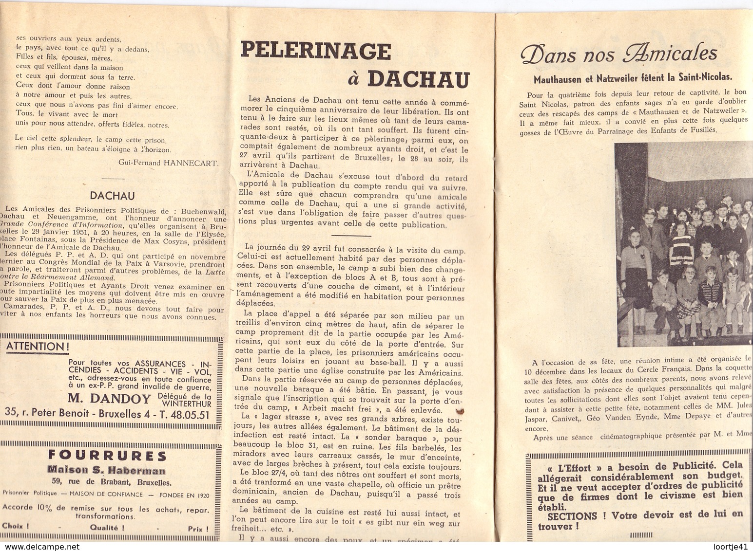 Magazine Tijdschrift - Guerre 1939 - 1945 - Prisonniers Politique - L'Effort - 1951 - Oorlog 1939-45