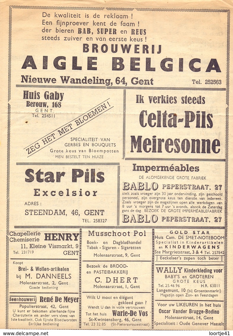 Magazine Tijdschrift - Ons Memoriaal - Grote Heldenhulde Gent 1953 - Pub Reclame - Zonder Classificatie