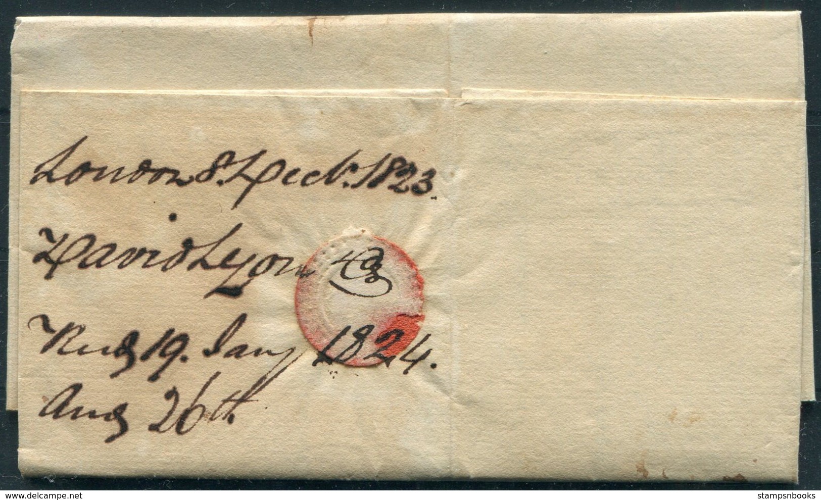 1823 GB London Entire - Madeira By Private Ship Caledonia - ...-1840 Prephilately