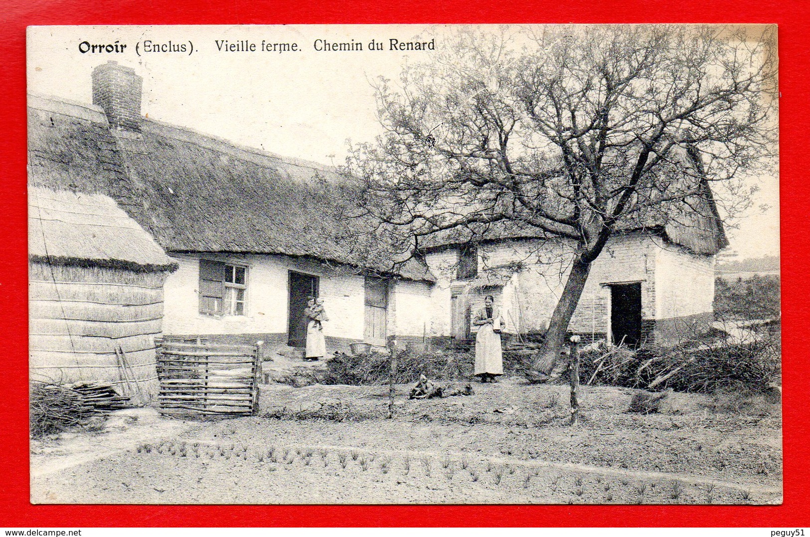 Orroir ( Mont De L'Enclus). Vieille Ferme. Chemin Du Renard. 1921 - Mont-de-l'Enclus