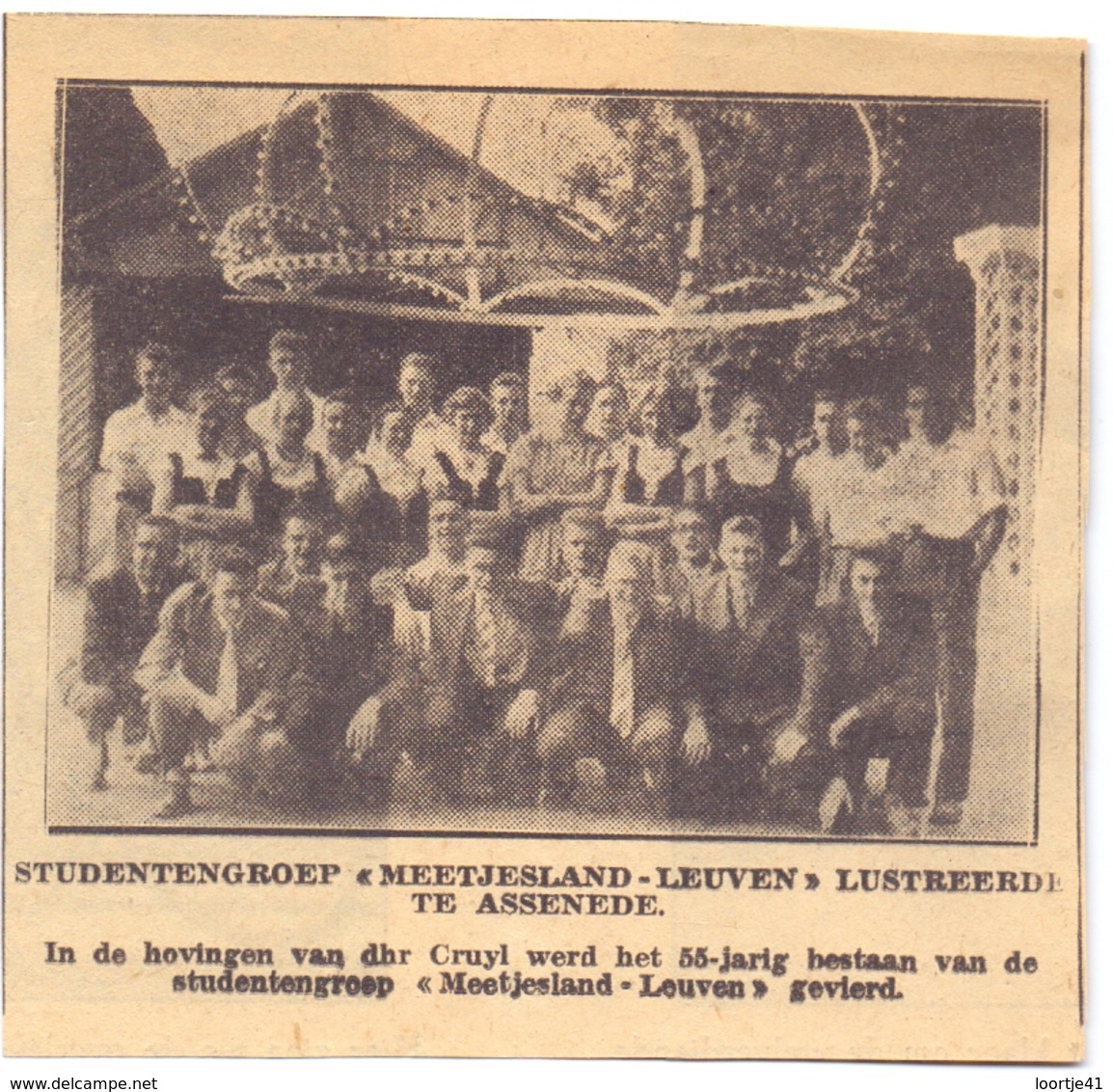 Orig. Knipsel Magazine - Studentengroep Meetjesland Leuven Te Assenede - Non Classés