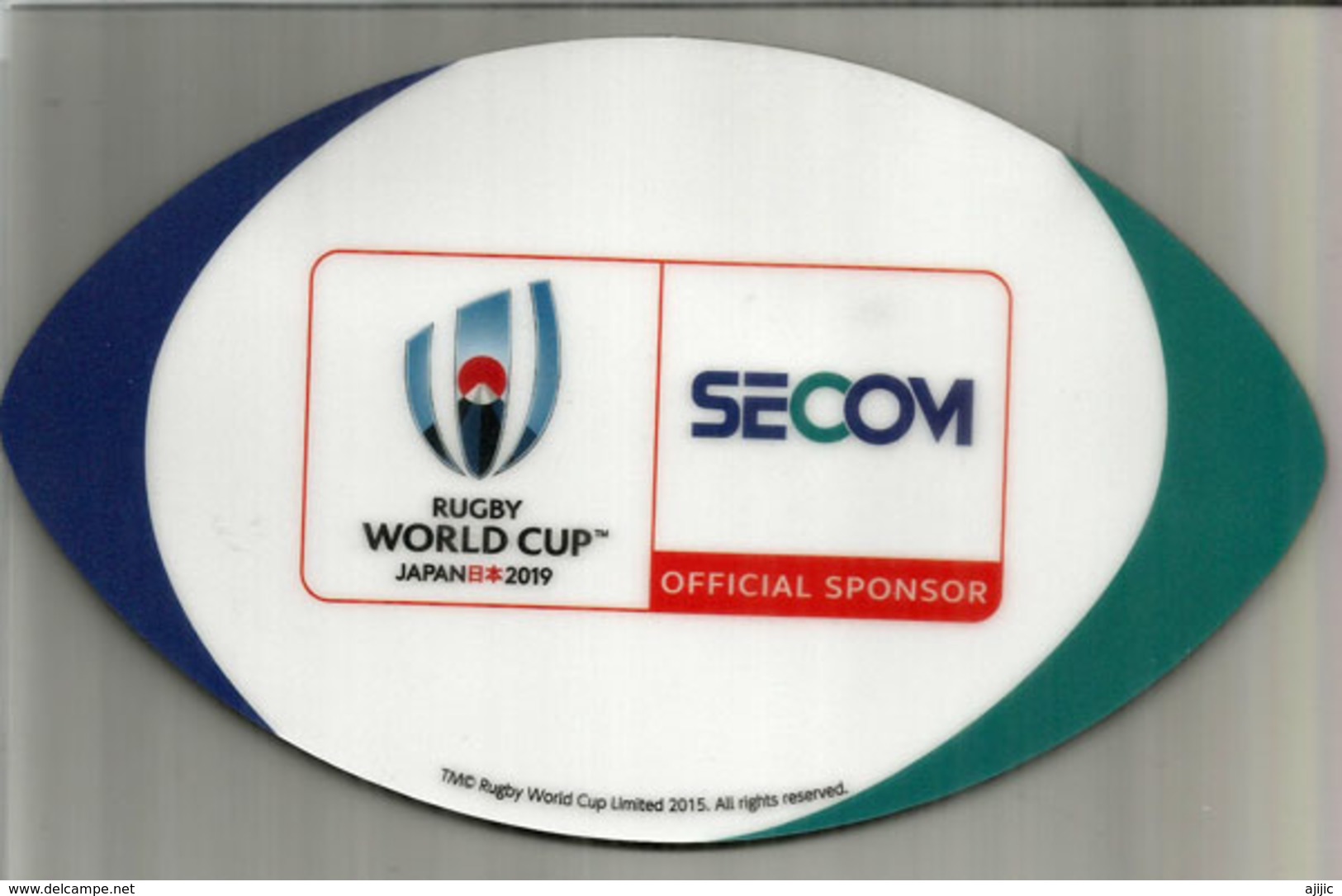 RUGBY WORLD CUP JAPAN 2019.Mousepad. Tapis De Souris.  SECOM Security Company/Japan. Only ONE Available ! - Rugby