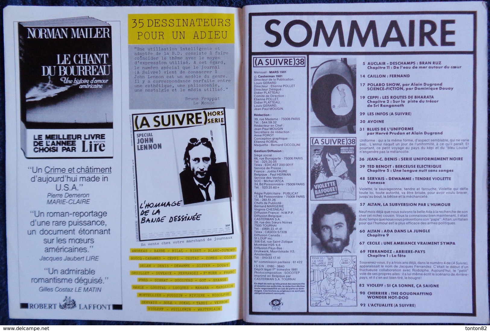 ( A SUIVRE ) - Mensuel N° 38 - (  Mars 1981 ) . - A Suivre