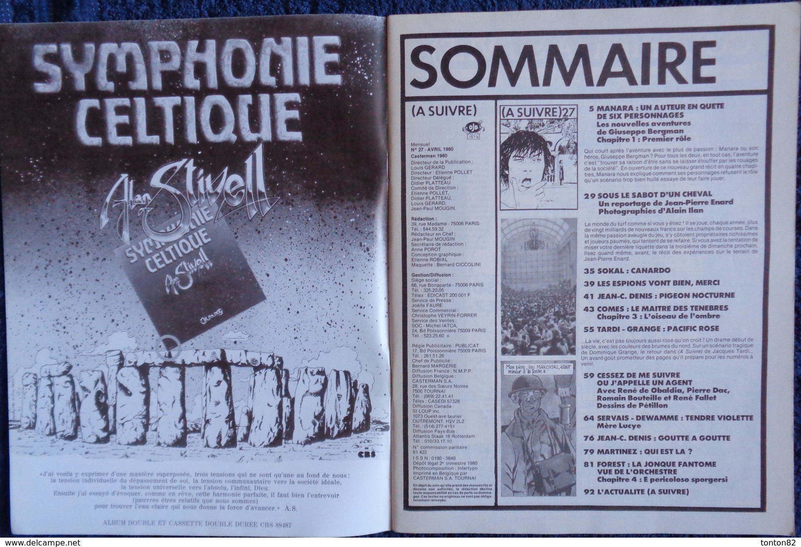 ( A SUIVRE ) - Mensuel N° 27 - (  Avril 1980 ) . - A Suivre