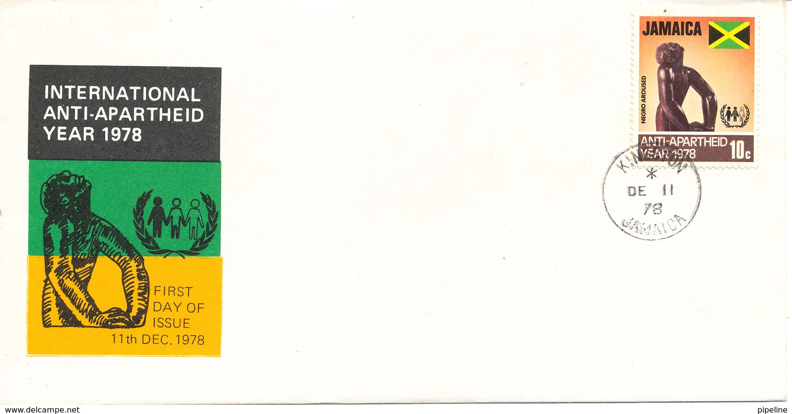 Jamaica FDC 11-12-1978 International Anti Apartheid Year 1978 With Cachet - Jamaica (1962-...)