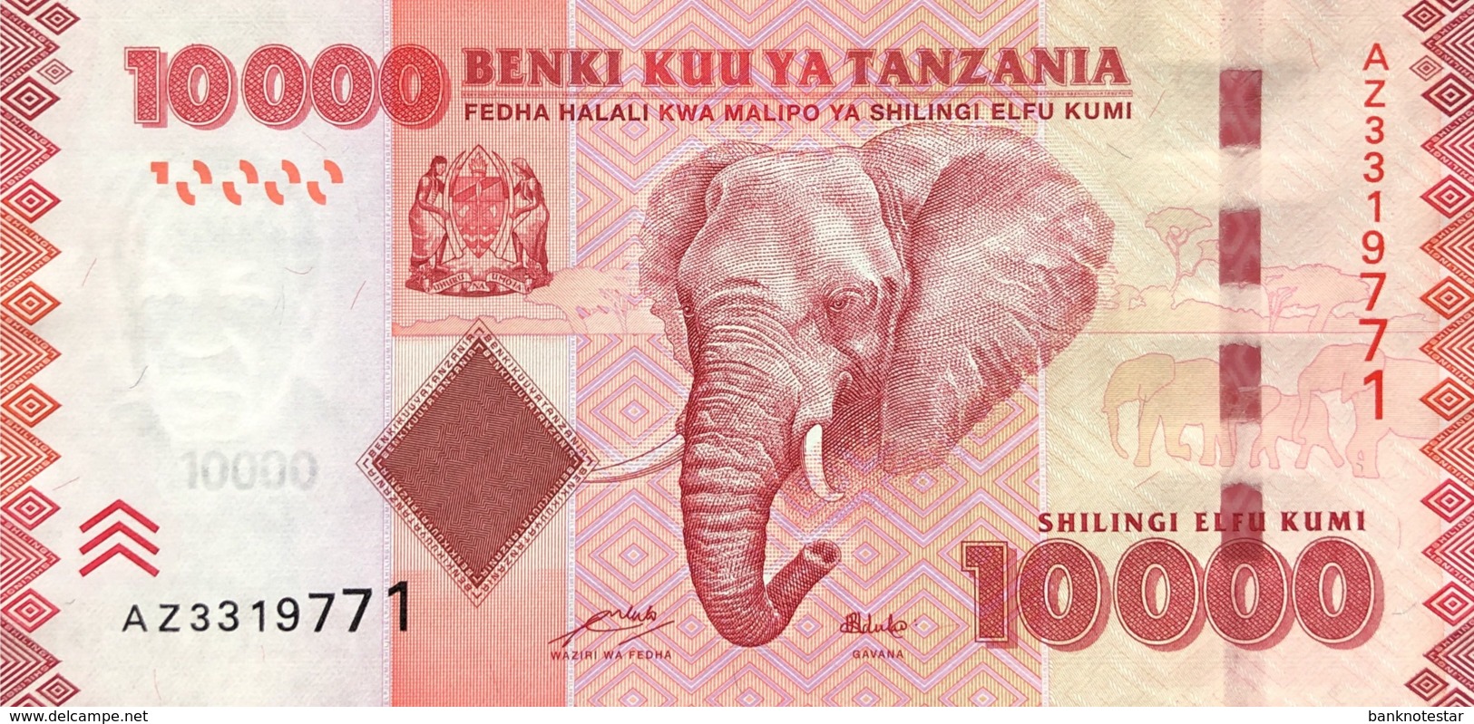 Tanzania 10.000 Shillings, P-44a (2010) - UNC - Tansania