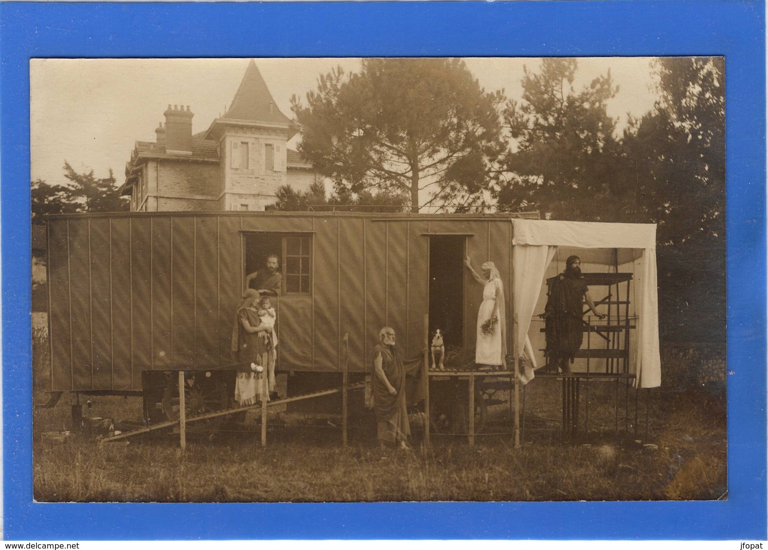 THEATRE - Carte Photo De L'installation D'un Théâtre Ambulant - Theater