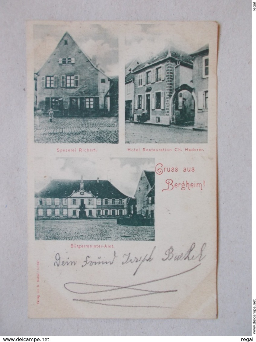 CPA GRUSS AUS BERGHEIM 1900 - Altri & Non Classificati