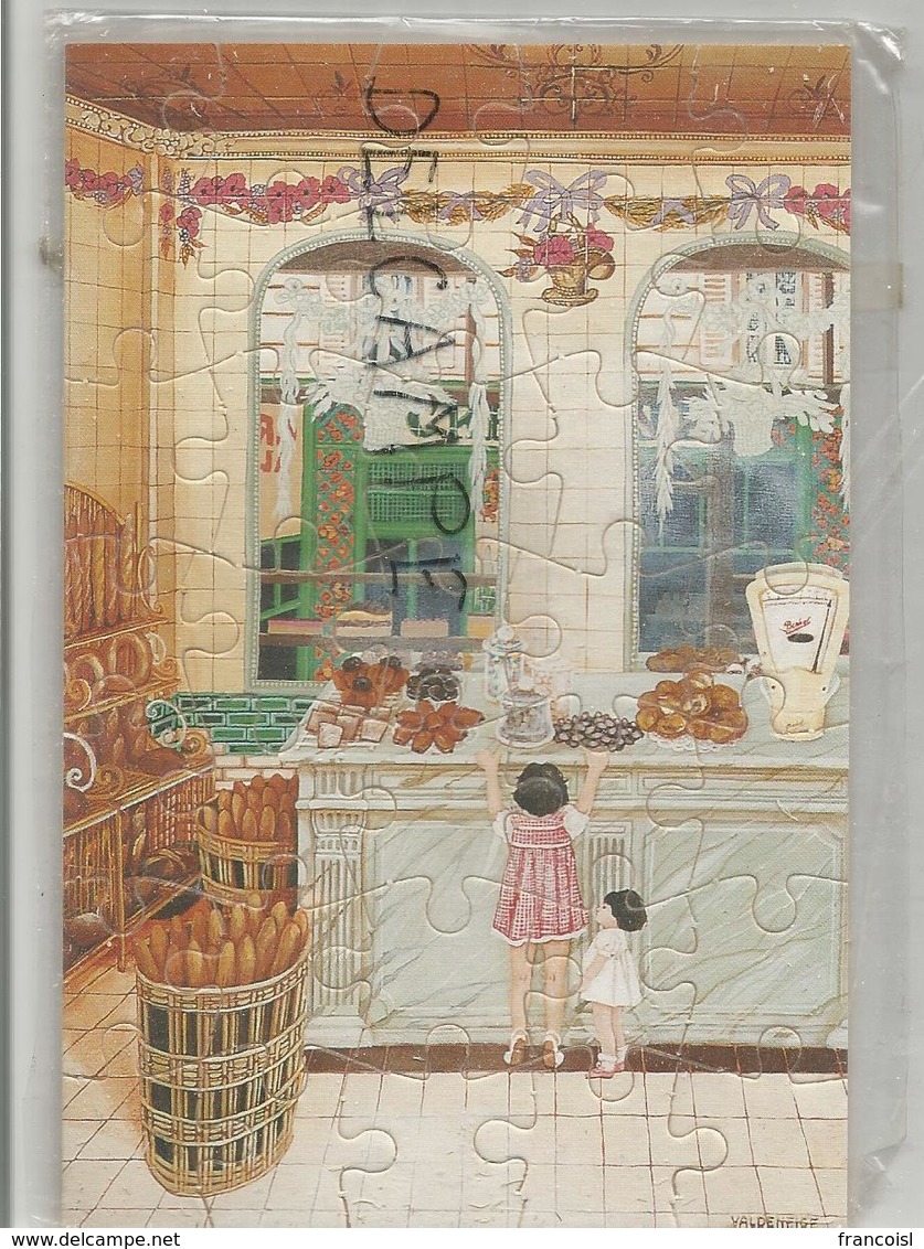 Puzzle 35 Pièces Complet Et Emballé. "La Boulangerie" Par Monique Valdeneige. - Autres & Non Classés