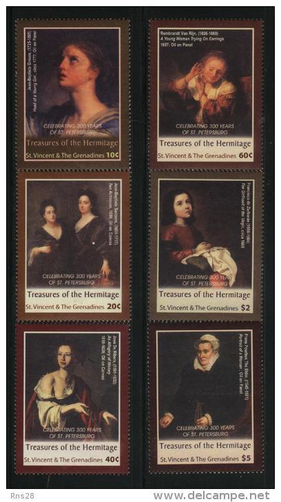 St-Vincent-Grenadines  PAINTINGS - MUSEUM  MNH  Sc  3407-12  Set Of 6 - Andere & Zonder Classificatie