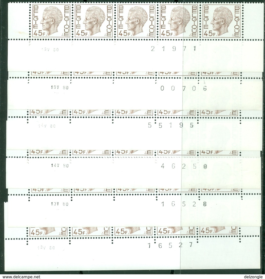 Elstrøm OCB/COB # 1985 - 45 Fr - Datumstroken-Hoeken/Coins-Bandes Datées - Angoli Datati