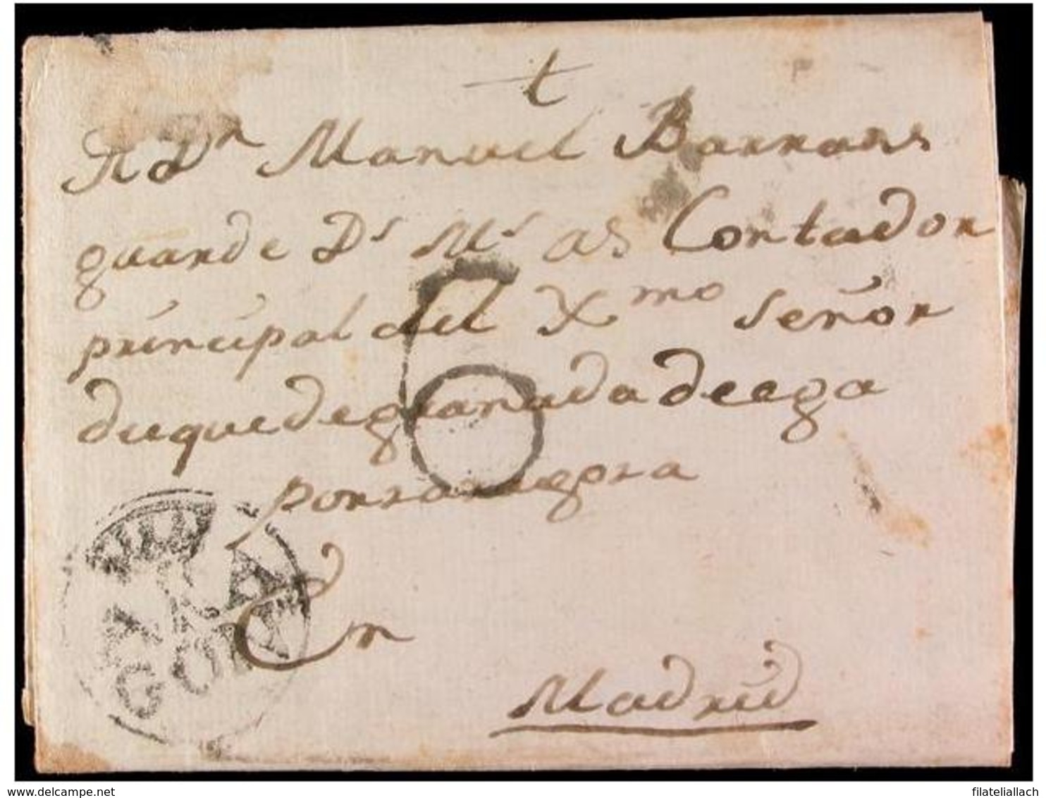 SPAIN: PREPHILATELIC MARKS  DP04 ARAGON - ...-1850 Prefilatelia