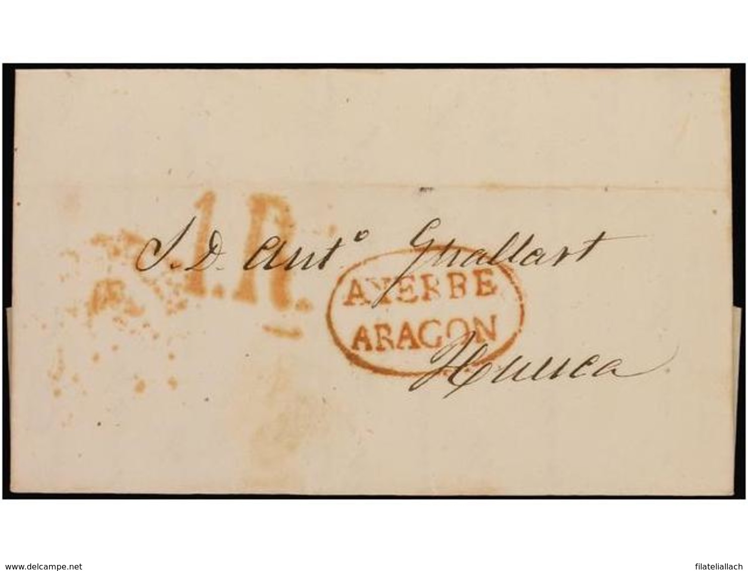 SPAIN: PREPHILATELIC MARKS  DP04 ARAGON - ...-1850 Prefilatelia