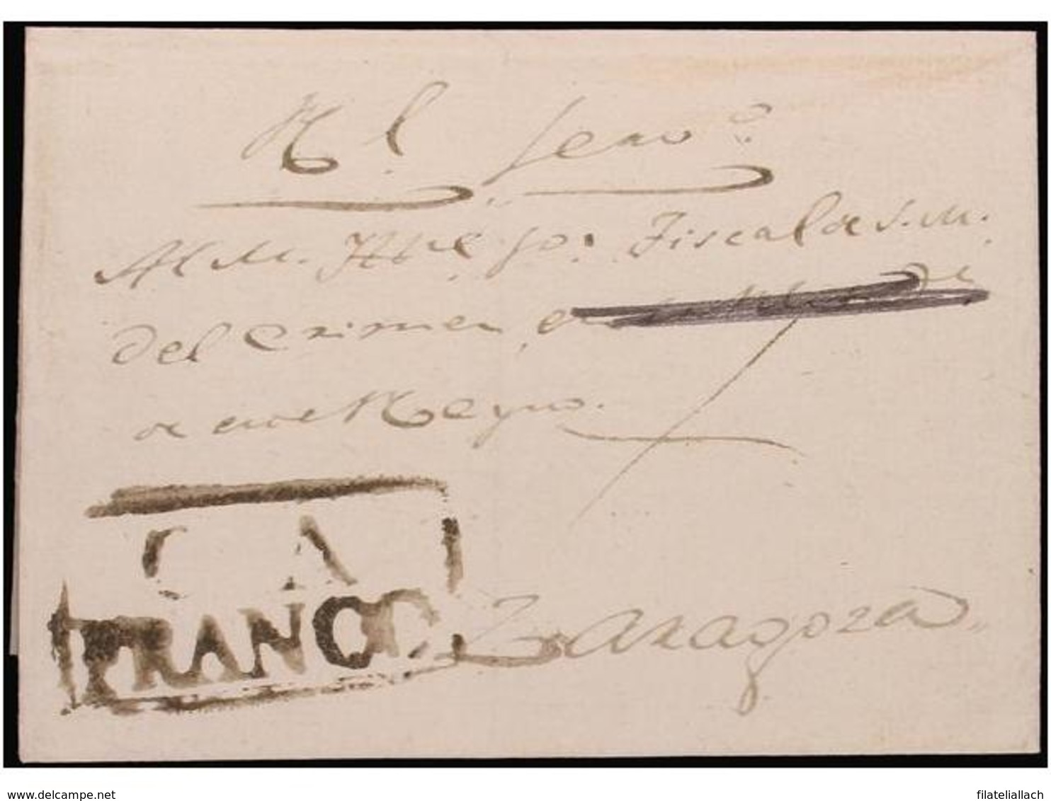 SPAIN: PREPHILATELIC MARKS  DP04 ARAGON - ...-1850 Prefilatelia